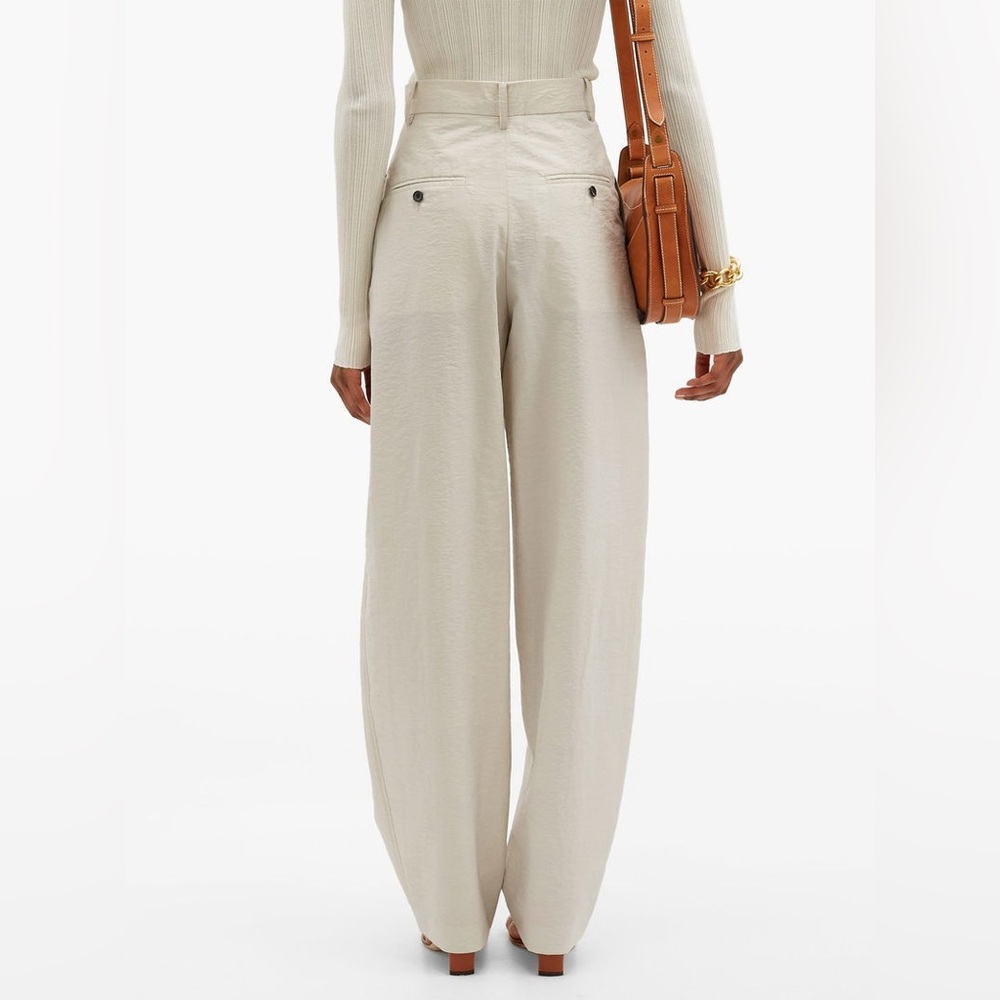 Isabel Marant Cream Wide-Leg Trousers